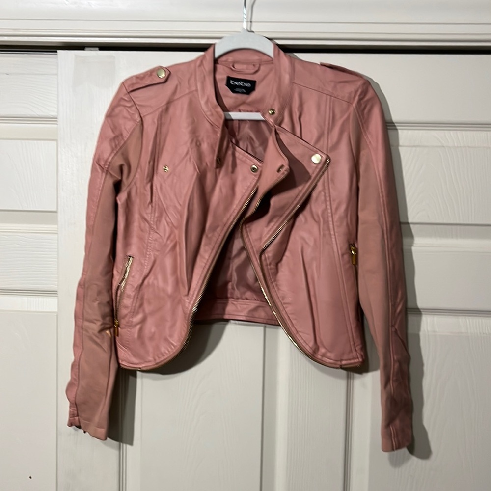 Bebe Blush Leather Jacket.  Size-S/P.